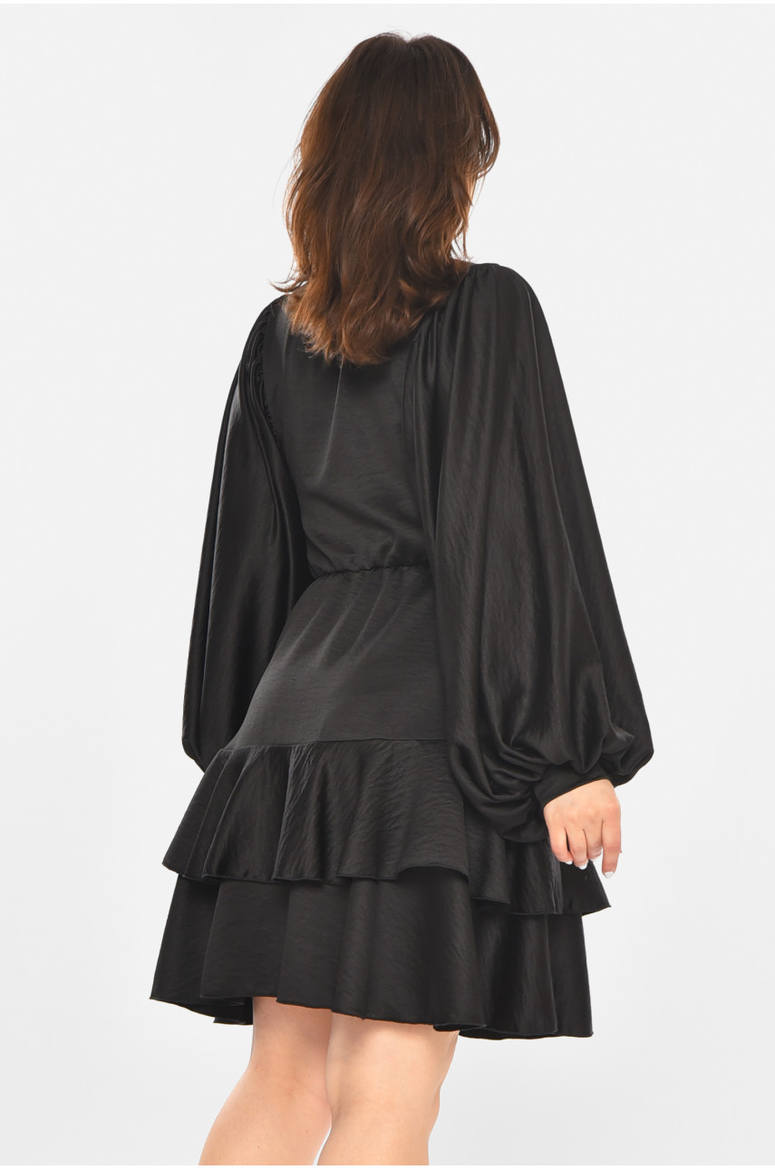 Сукня жіноча однотонна чорного кольору 213612