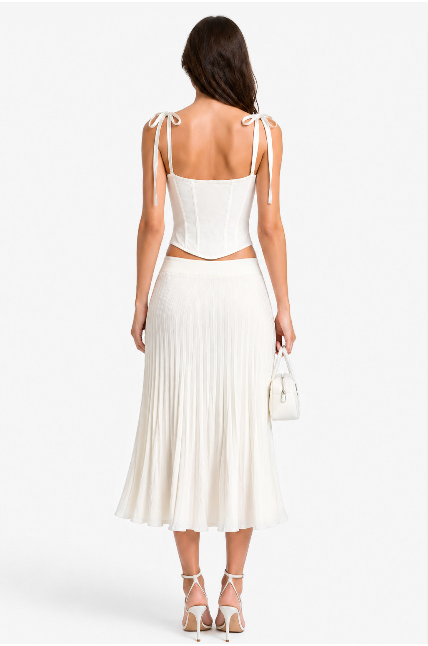 Топ жіночий однотонний білого кольору 213614