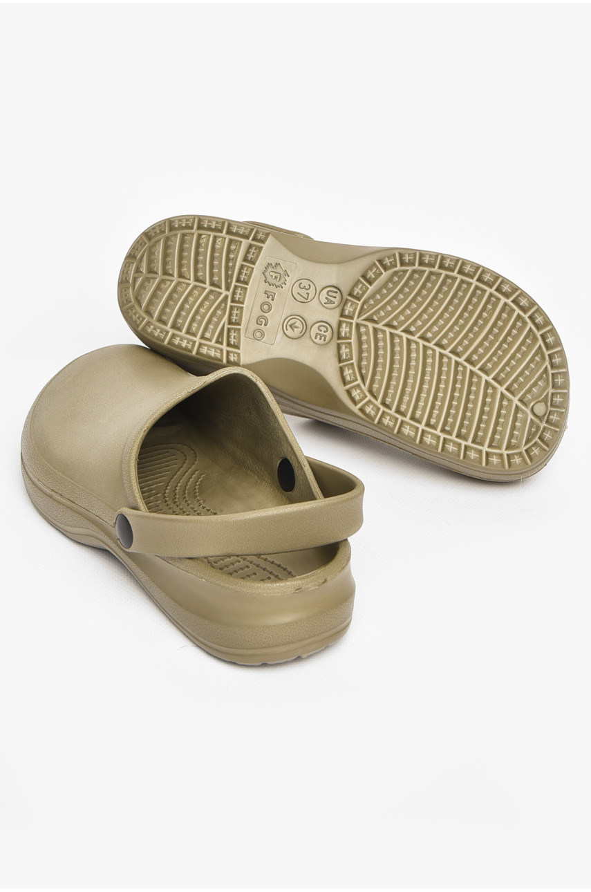 Кроксы женские бежевого цвета 6/1 213623
