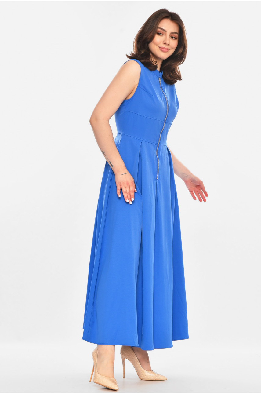 Сукня жіноча однотонна синього кольору 213630