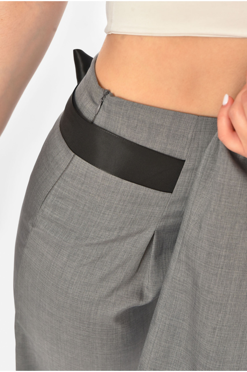 Костюм женский однотонный серого цвета 213658