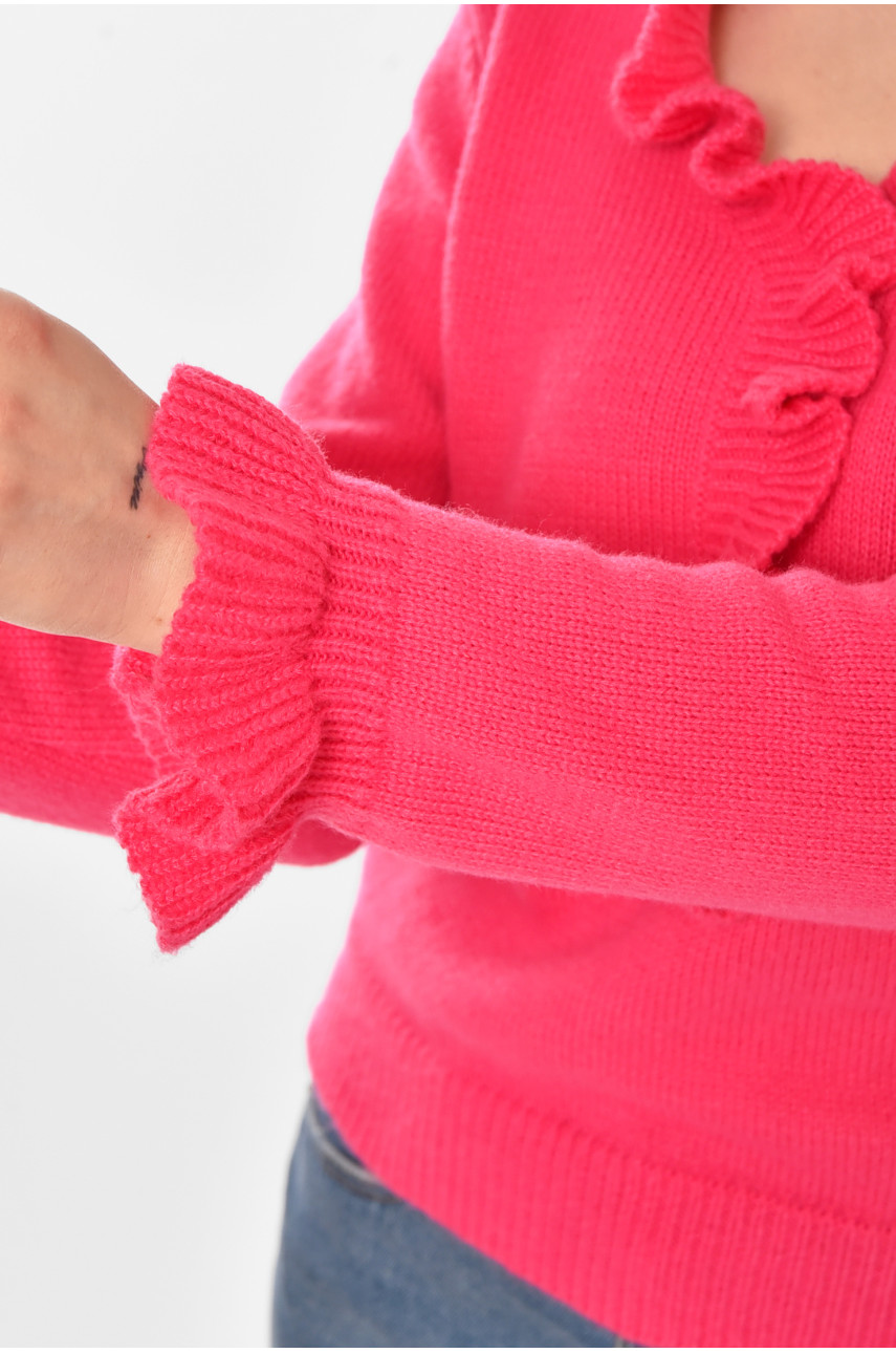 Кофта жіноча однотонна рожевого кольору 213765