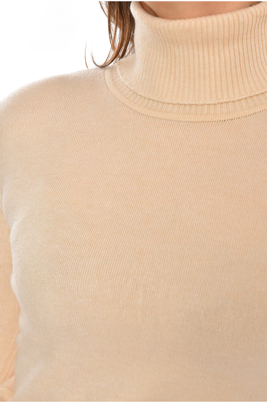 Кофта жіноча однотонна бежевого кольору 213780