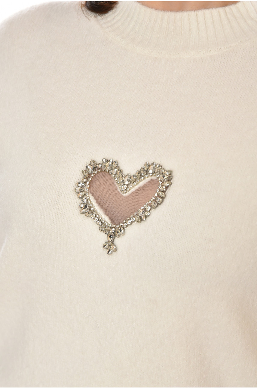 Кофта жіноча однотонна білого кольору 213793