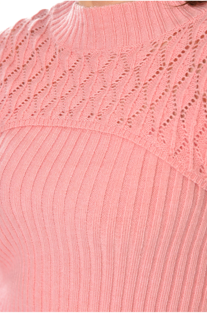 Кофта жіноча однотонна рожевого кольору 213797