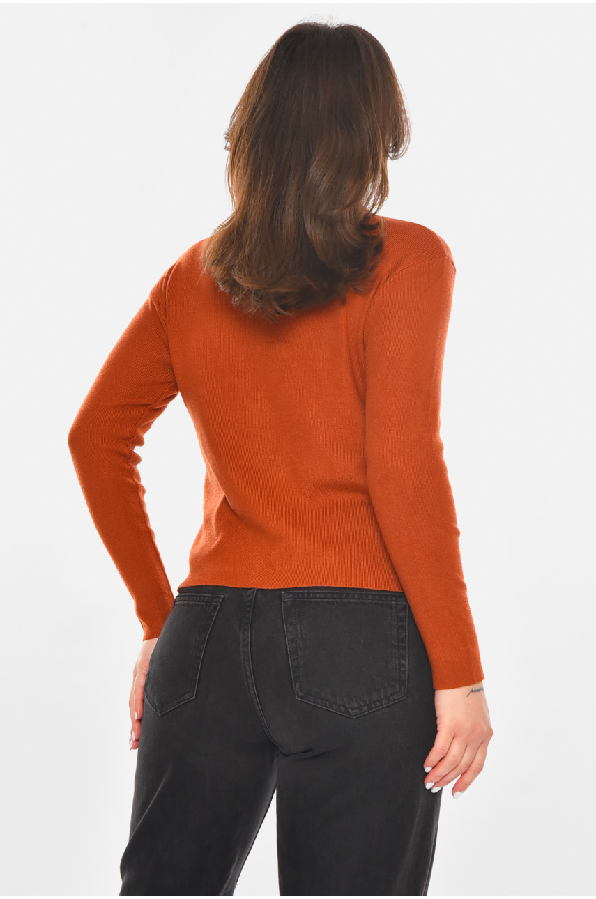 Кофта жіноча коричневого кольору з принтом 213811