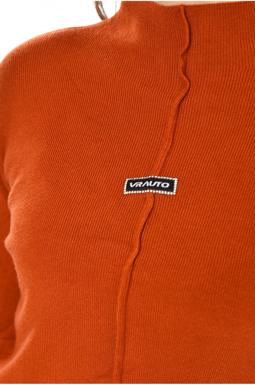 Кофта жіноча коричневого кольору з принтом 213811