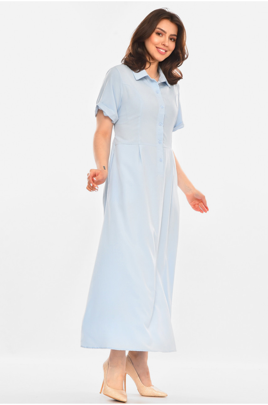 Сукня жіноча однотонна блакитного кольору 213840