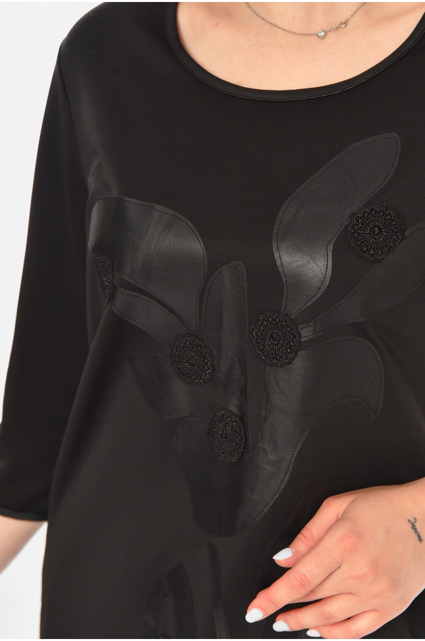 Сукня жіноча чорного кольору з принтом 213870