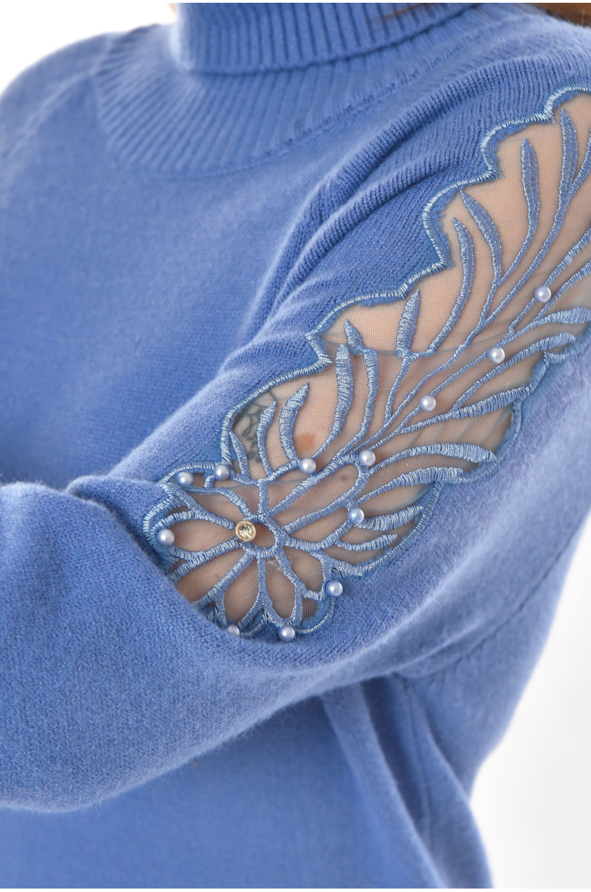 Сукня жіноча однотонна синього кольору 213871