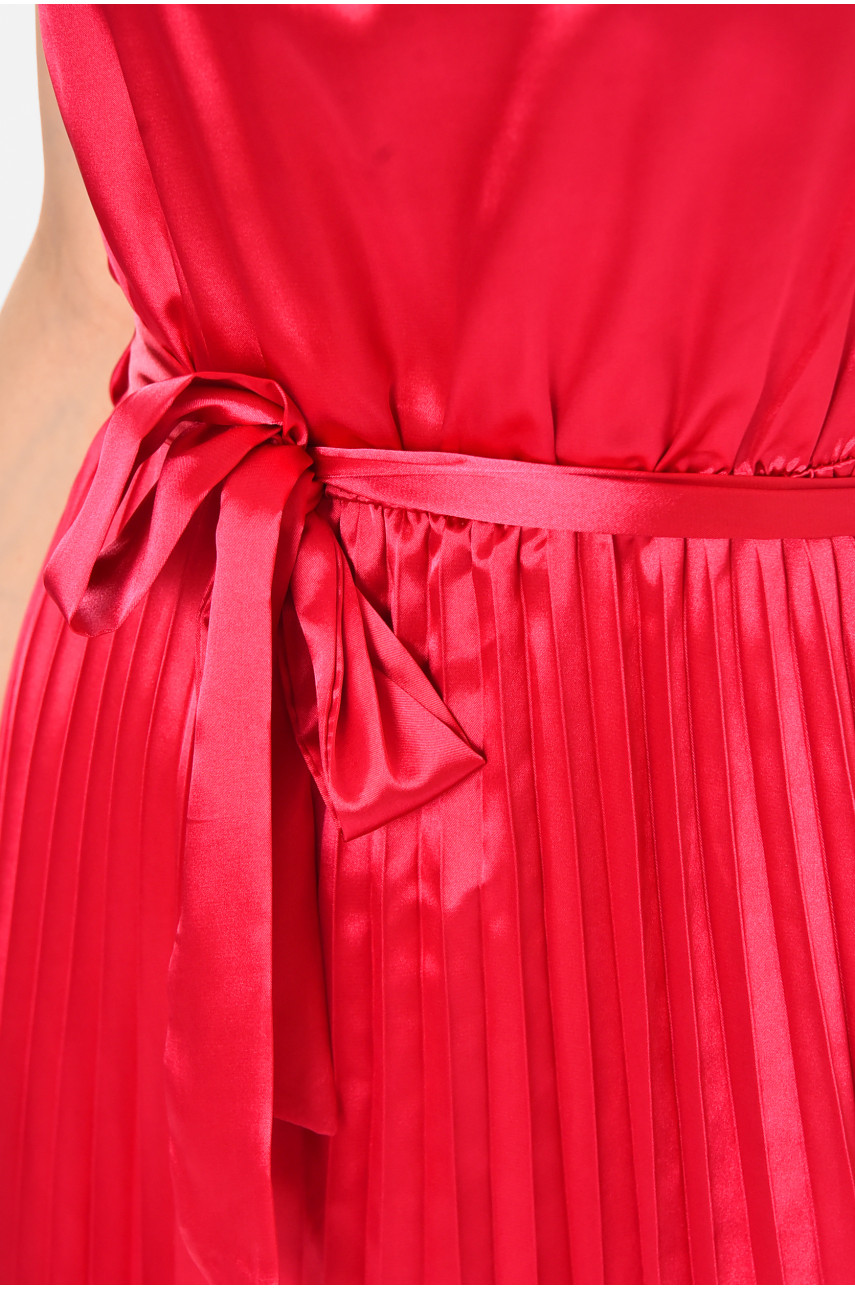 Сукня жіноча однотонна малинового кольору 213909