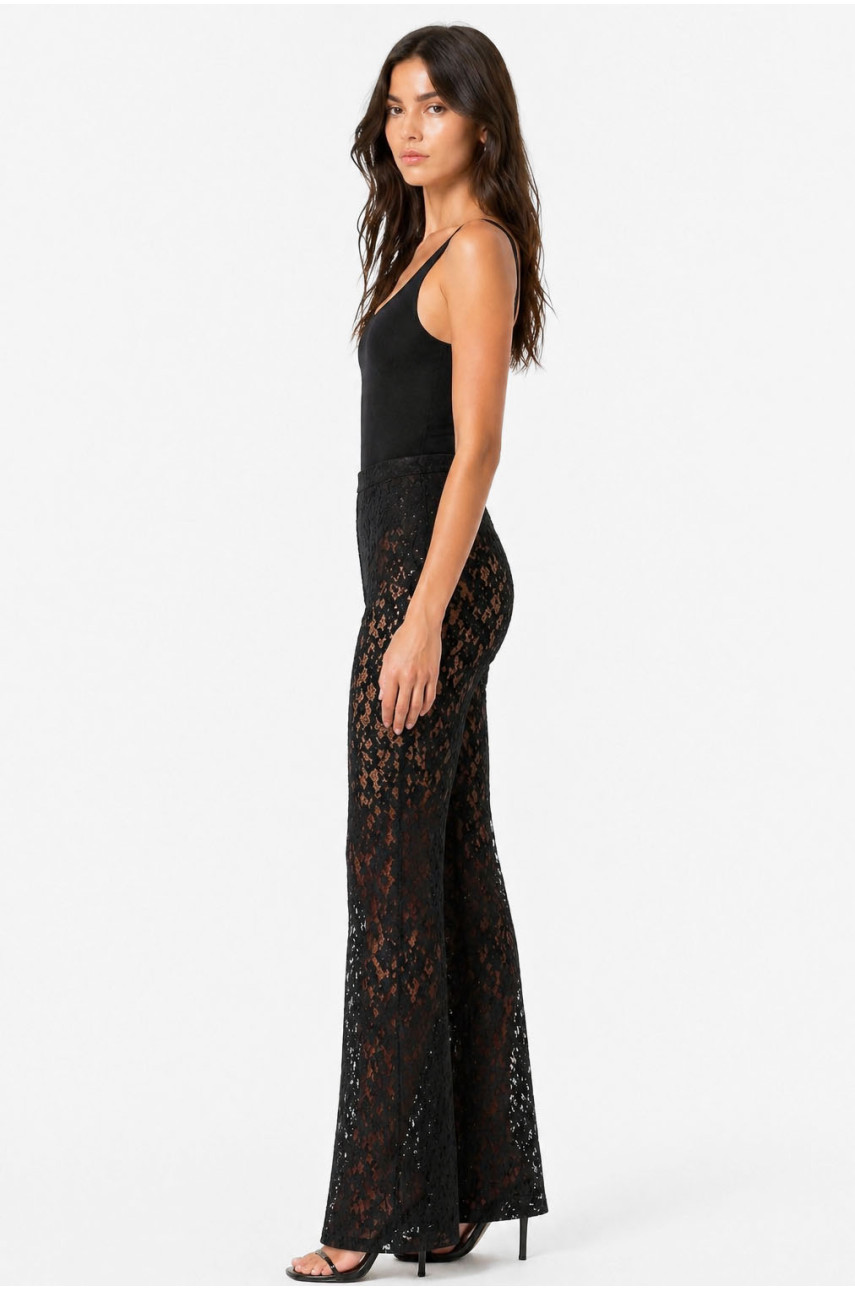 Штани жіночі гіпюр чорного кольору 213930