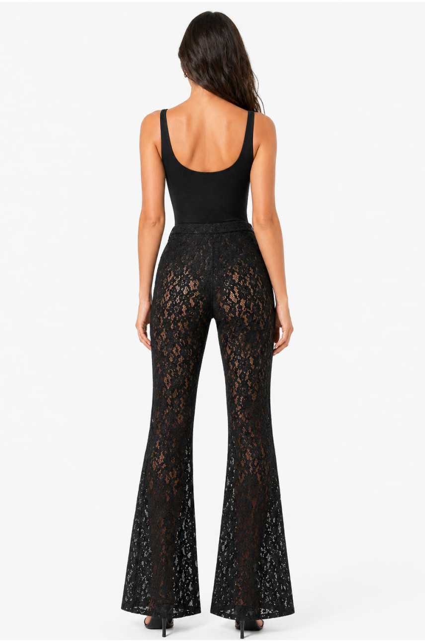 Штани жіночі гіпюр чорного кольору 213930