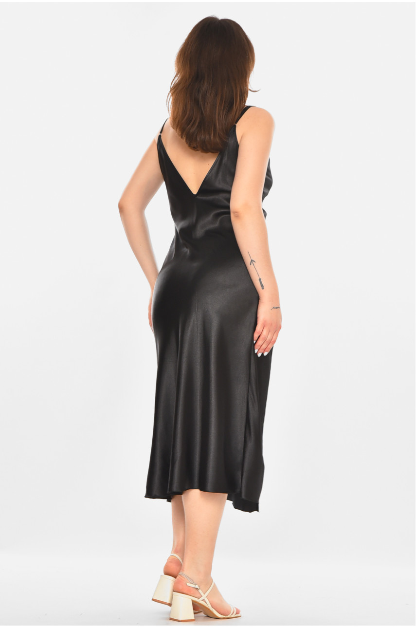 Сукня жіноча однотонна чорного кольору 213940