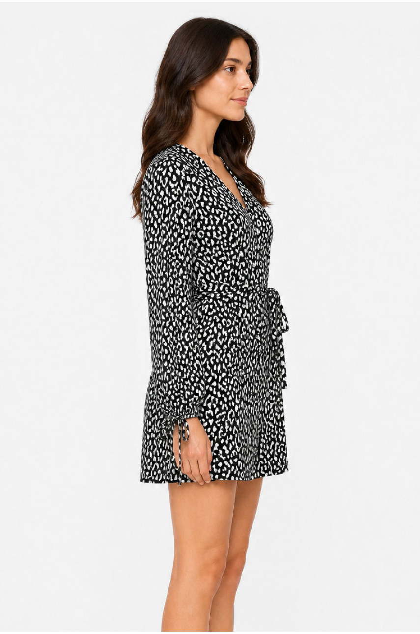 Сукня жіноча чорного кольору з принтом 213959