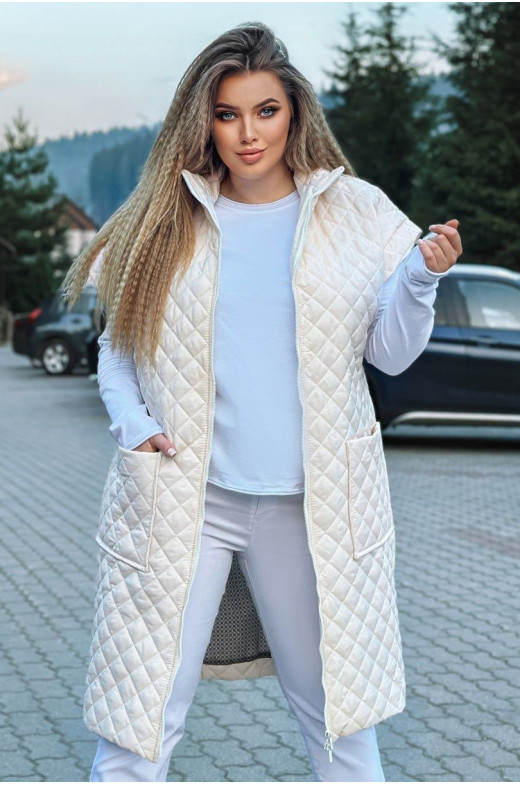 Жилетка женская молочного цвета 460 213987
