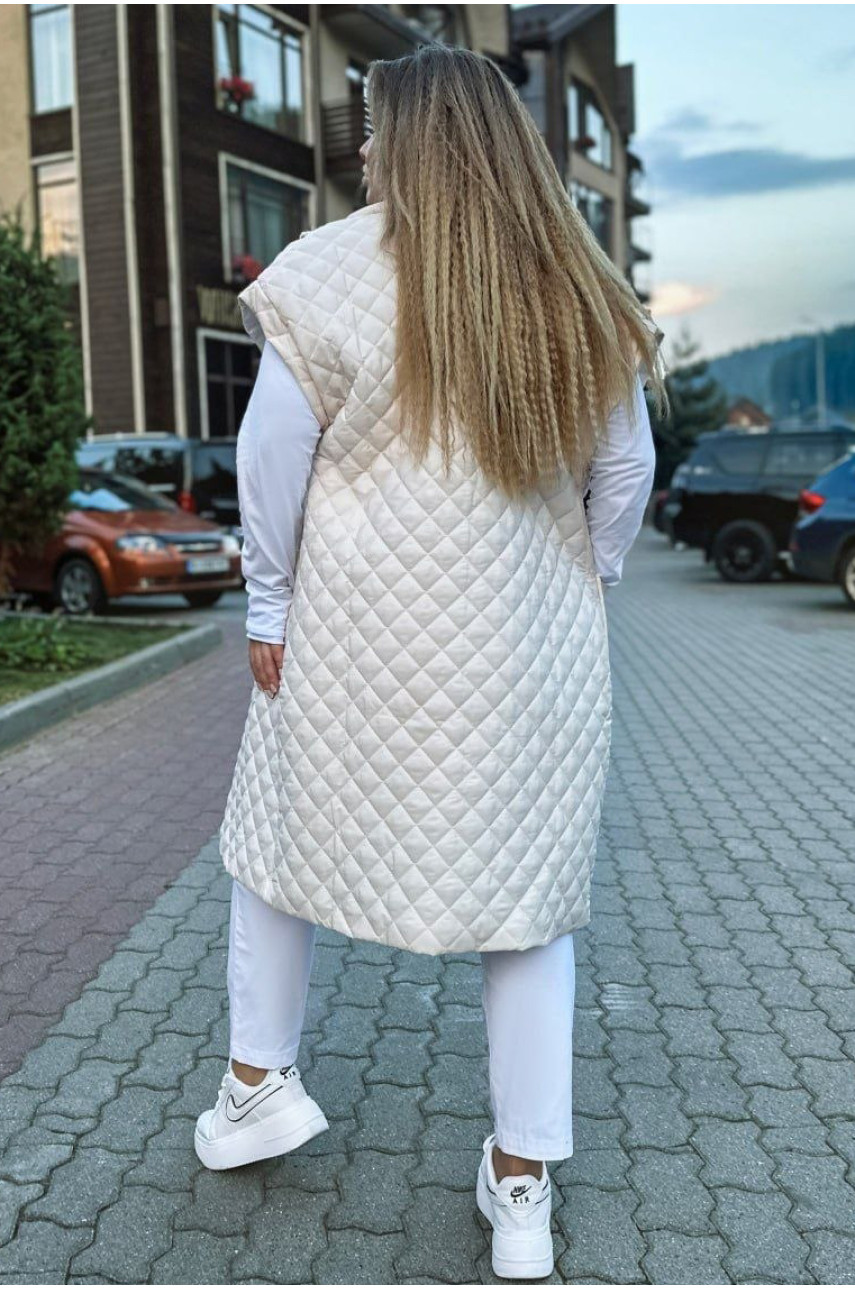 Жилетка женская молочного цвета 460 213987