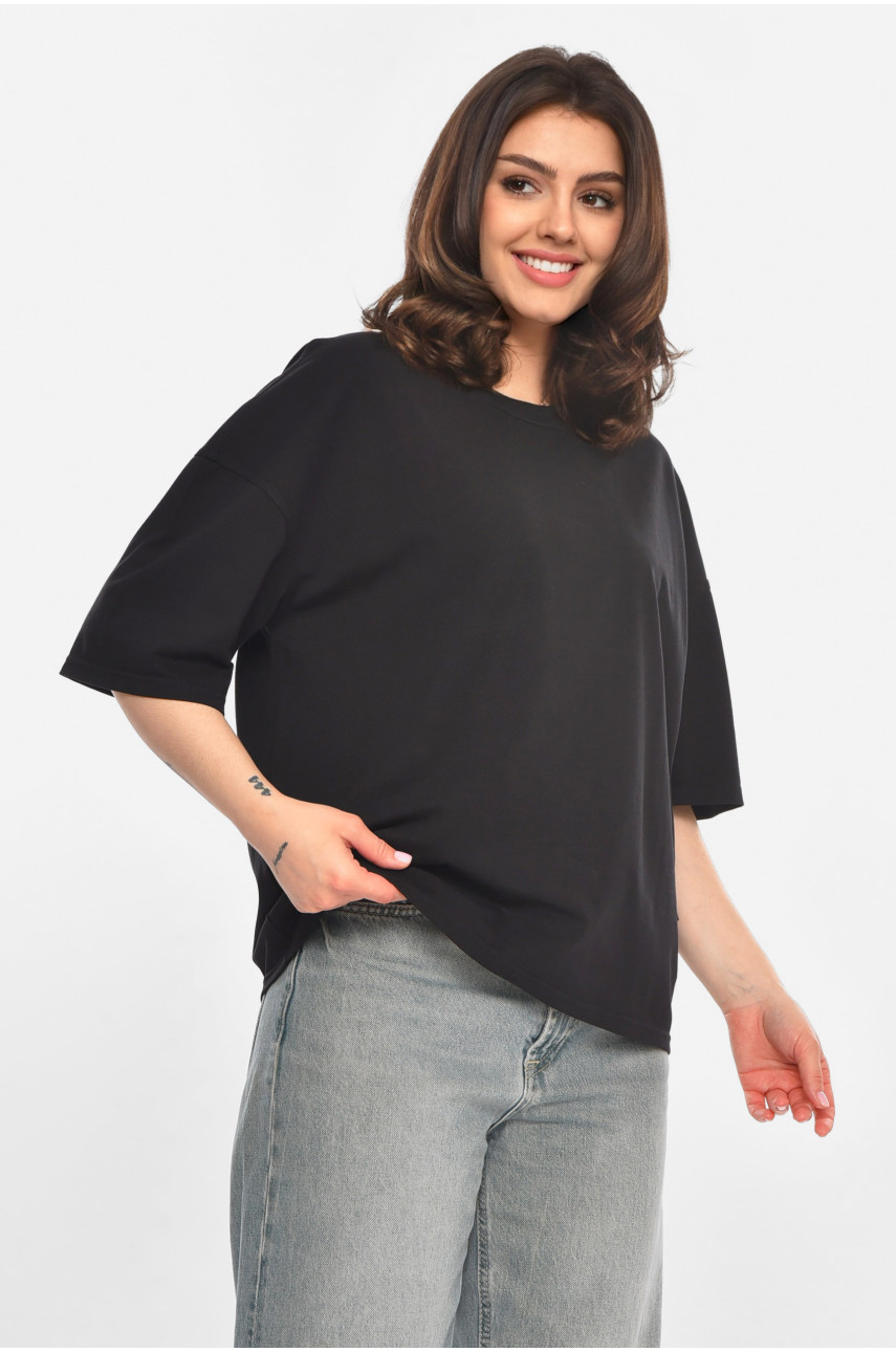 Футболка женская черного цвета 214287