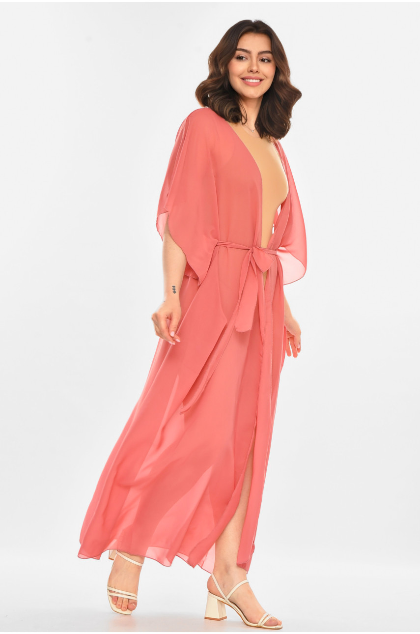 Парео женское для пляжа терракотового цвета 3238 214757