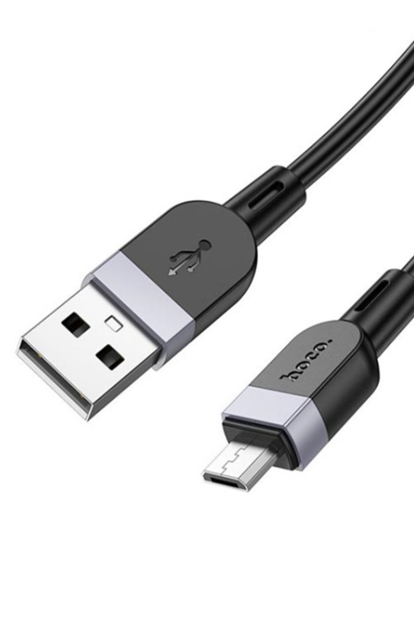 Кабель microUSB X109 2.4А силіконовий чорний 1м 215393