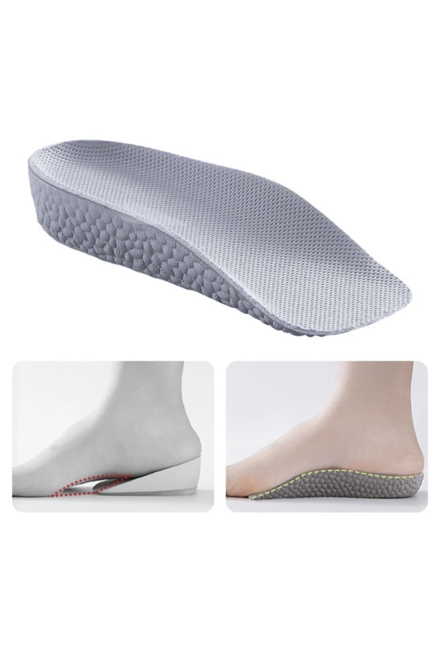 Ортопедичні устілки під п'яту 1,5см. Height Insoles сірого кольору 218146