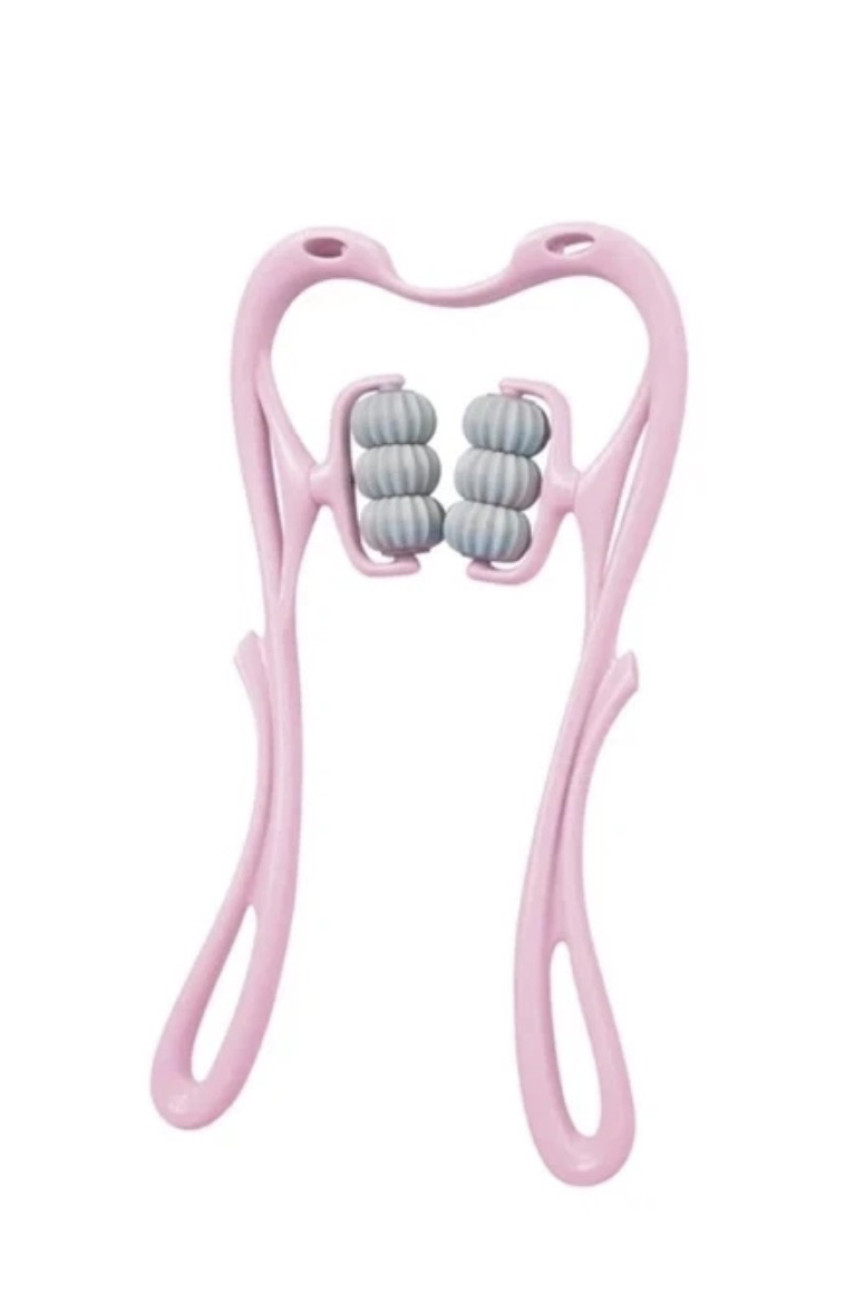 Ручной роликовый массажер для шеи и тела Hexiang Neck Massager розового цвета 218250