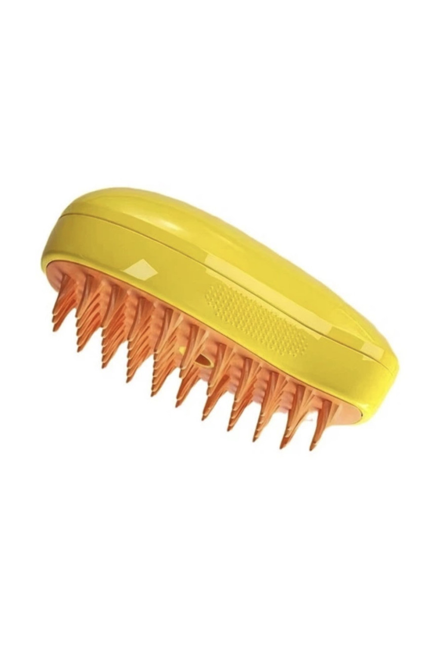 Парова щітка спрей Pet Spray Massage Brush Масажер 3в1 жовтого кольору 218261 Парова щітка спрей Pet Spray Massage Brush Масажер 3в1 жовтого кольору 218261