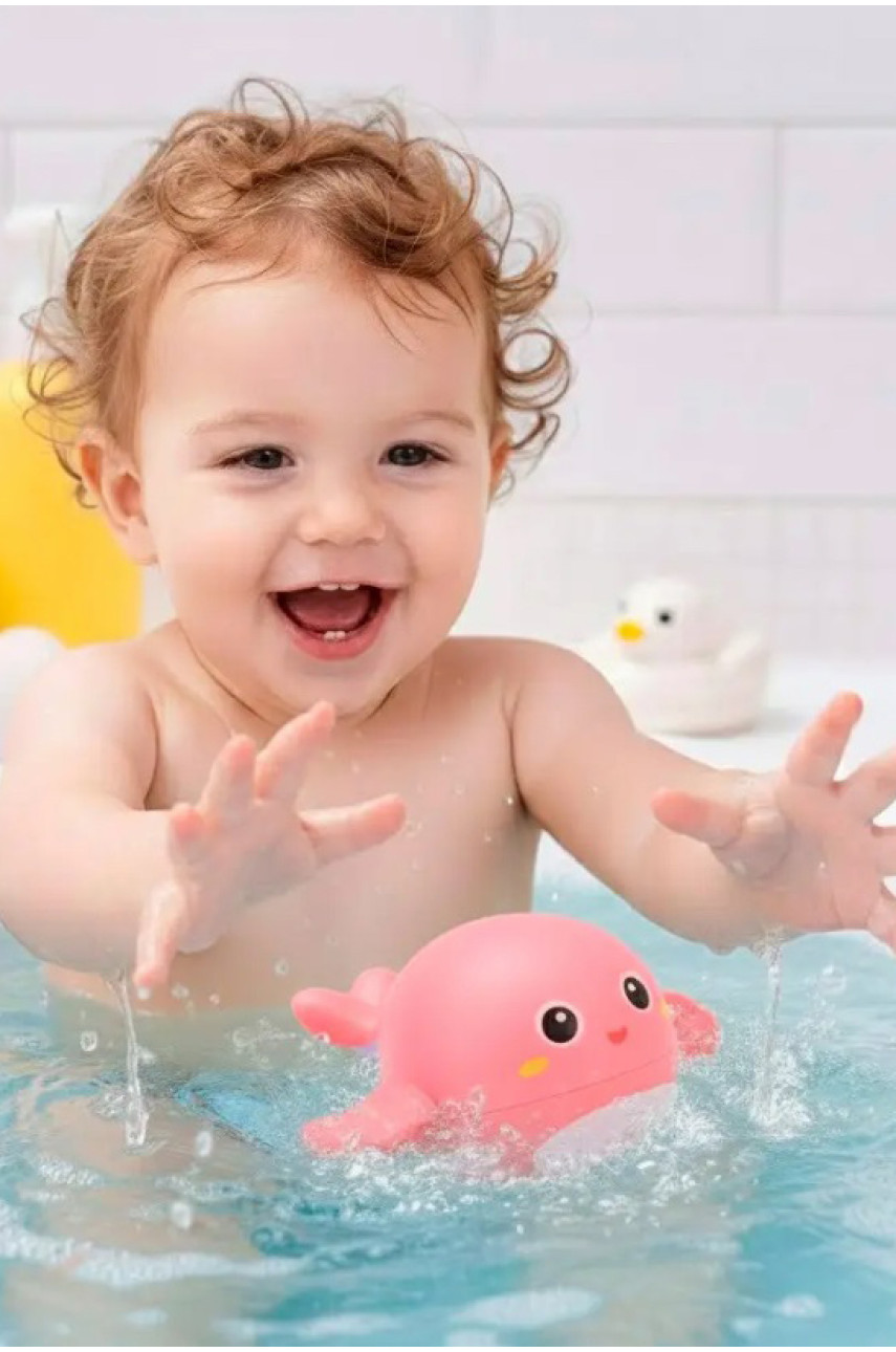 Водоплавна іграшка для ванної Bath Toys Кит рожевого кольору 218300