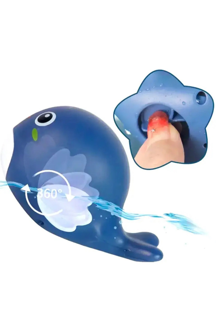 Водоплавна іграшка для ванної Bath Toys Кит синього кольору 218301 Водоплавна іграшка для ванної Bath Toys Кит синього кольору 218301